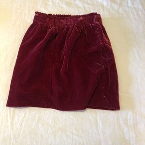 JCrew Velvet Skirt
